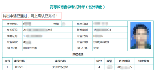 辽宁省自学考试（自考本科）申请转出考生网上确认操作说明