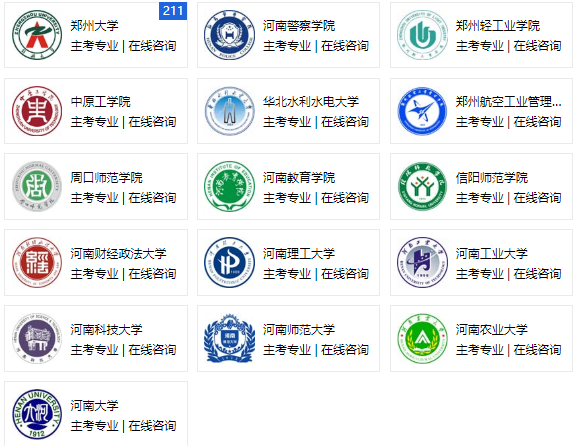 2020年河南省哪考院校开设了高等教育自学考试？