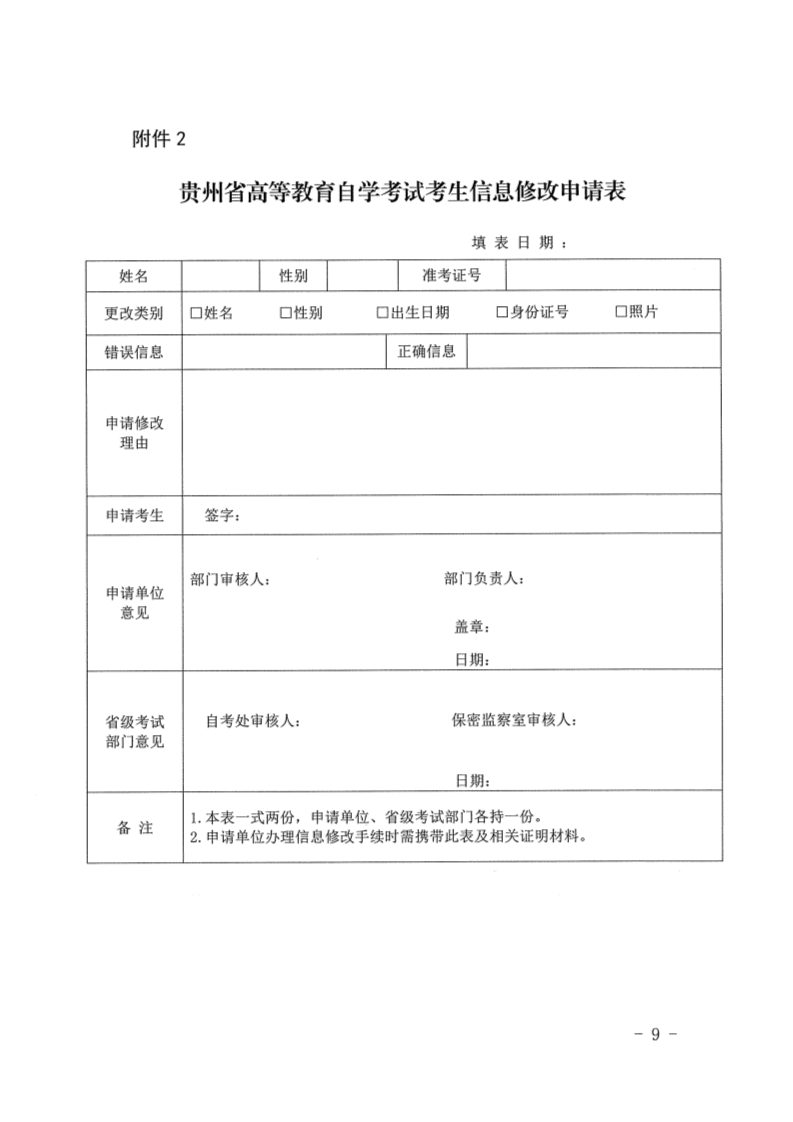 贵州贵阳市2020年9月自学考试毕业审核办证工作的通知