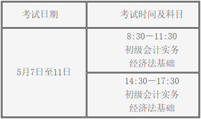 陕西省2022年初级会计师职称考试时间